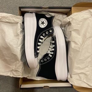 BRAND NEW black high top converse